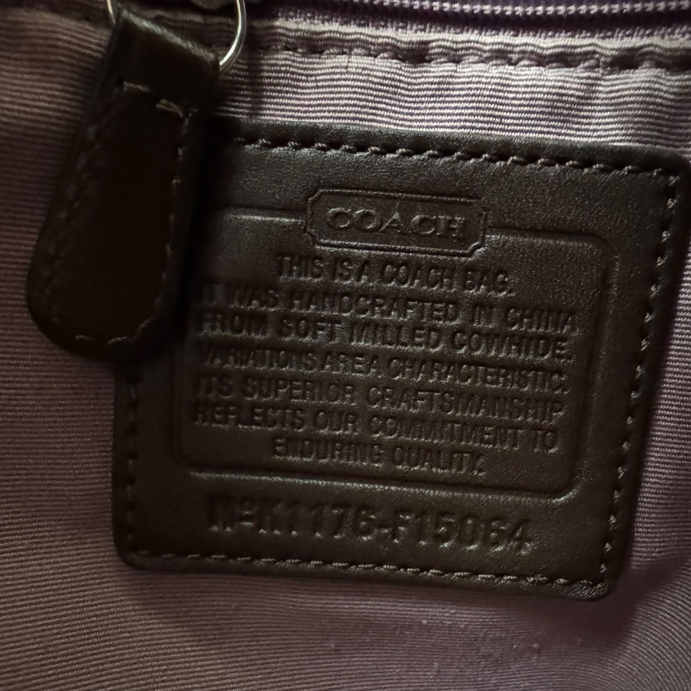 Coach F15064 Brown Pebbled Leather Slouchy Hobo Shoulder Crossbody Bag - Picture 4 of 10